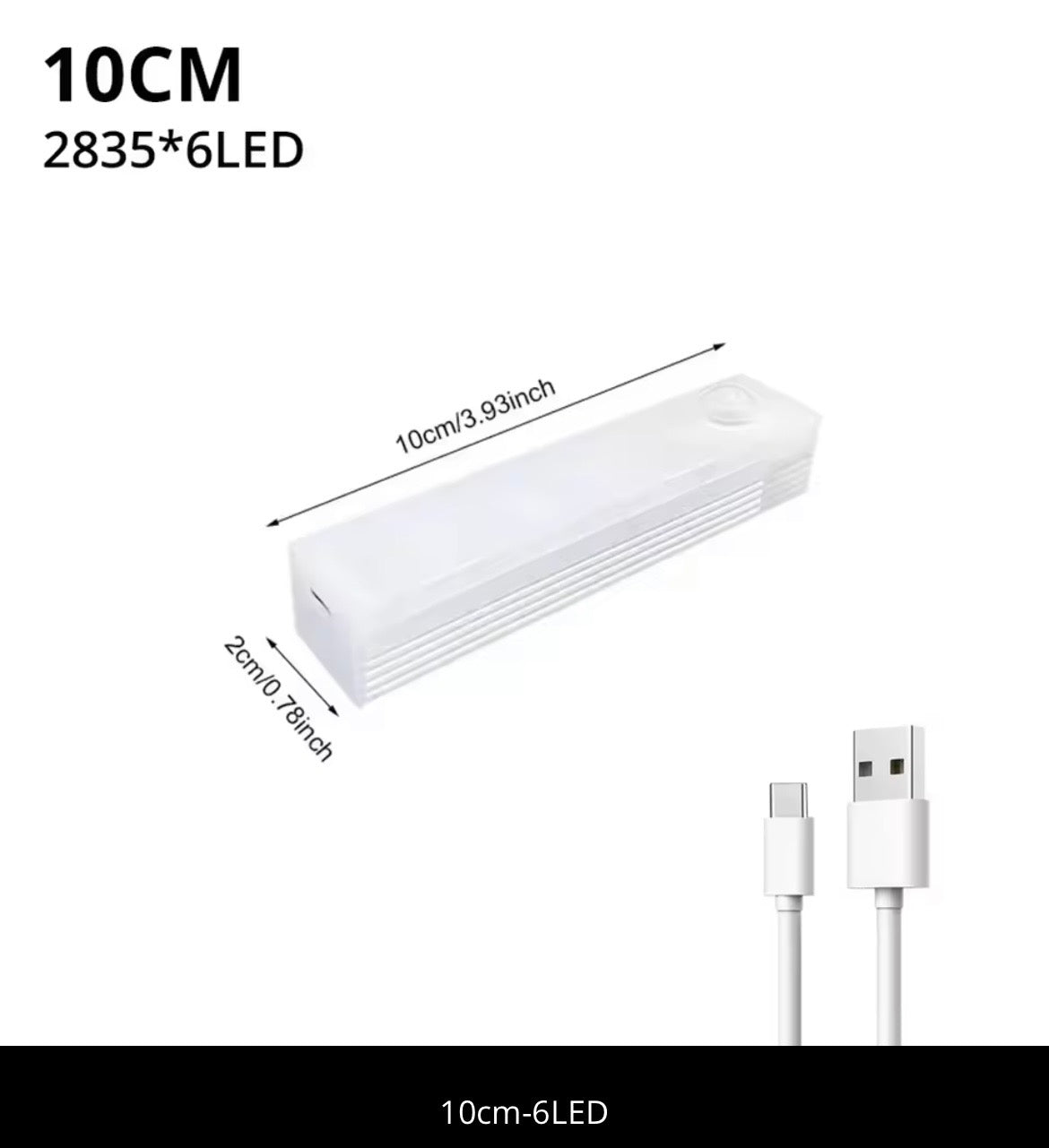 Lâmpada LED com Sensor de Movimento – Luz Automática para Armários e Corredores