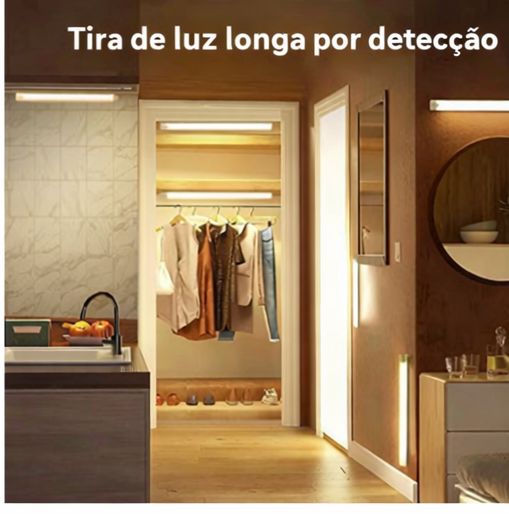 Lâmpada LED com Sensor de Movimento – Luz Automática para Armários e Corredores